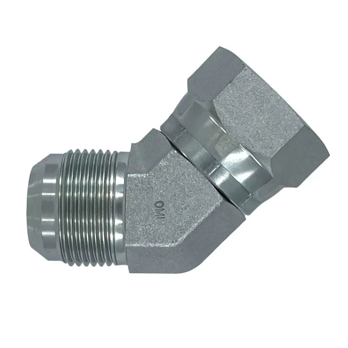 12 MJ - 12 FJS 45° Elbow, Stainless Steel