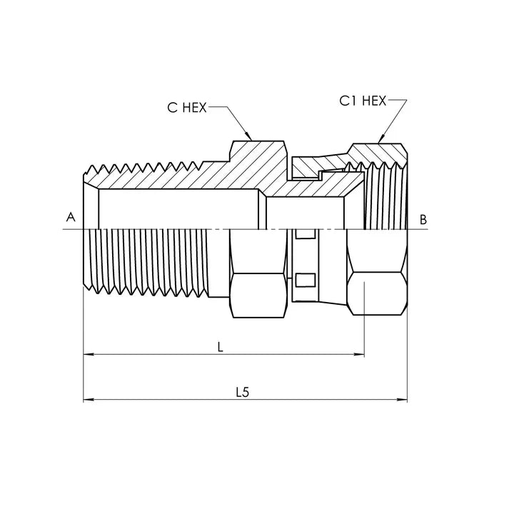 16 MP - 12 FJS Straight, Carbon Steel