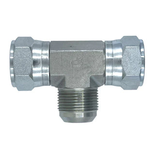6603-06-06-06-FG | 06 FJS - 06 FJS - 06 MJ Tee Forged, Carbon Steel - HTX Fluid Power