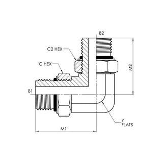 6807-16-16-NWO-FG | 16 MAORB - 16 MAORB 90 Elbow Forged, Carbon Steel - HTX Fluid Power