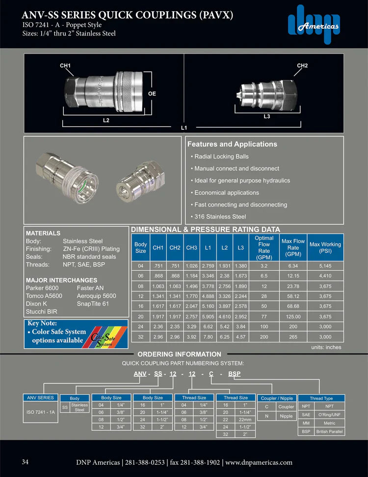 1" Coupling with 1" NPTF; 316 Stainless Steel..