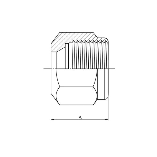 B-ABN0318-08 | 08 D.O.T. Air Brake for Nylon Nut (Brass)