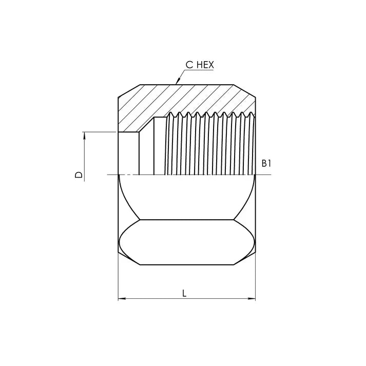 C0318-10 | 10 Compression Nut, Carbon Steel – HTX Fluid Power