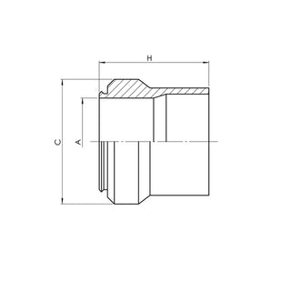 C0319-16 | 16 Compression Sleeve (Ferrule), Carbon Steel - HTX Fluid Power