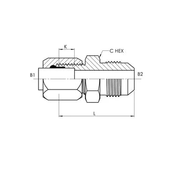 C2402-04-04 | 04 BT - 04 MJ Straight, Carbon Steel
