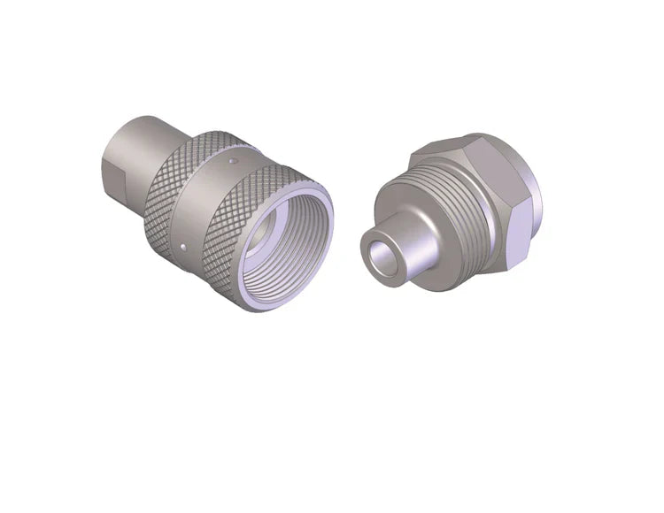 1/2" Coupling x 1/2" Female NPT, Stainless Steel, 15,000PSI.