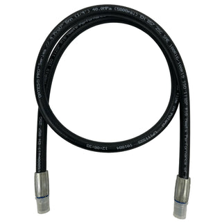 HHA-D04-04-MNS-48 | Hydraulic Hose Assembly, 48" x 1/4" NPT, Male Straight Fittings - HTX Fluid Power