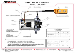 HPU-DT-111-12VDC-DA-04 | Mini Dump Trailer Power Unit Double Acting 8 Quart Plastic Reservoir