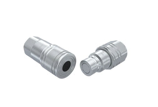 FF-GP-04-04C-NPT | 1/4" Flat Face Coupler with 1/4" Female NPT Threads, General Purpose (DNP#PLT1.0606.012) - HTX Fluid Power