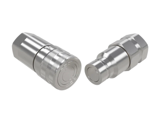 FF-HP-SS-08-12N | Flush Face Couplings, 316 Stainless Steel, 1/2" Nipple Body X 3/4" Female NPT Threads