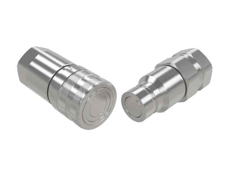 Flush Face Coupling, 316 Stainless Steel, 1/2" Nipple Body X 1/2" Female NPT Threads