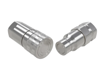 Flush Face Coupling, 316 Stainless Steel, 1/2" Nipple Body X 1/2" Female NPT Threads