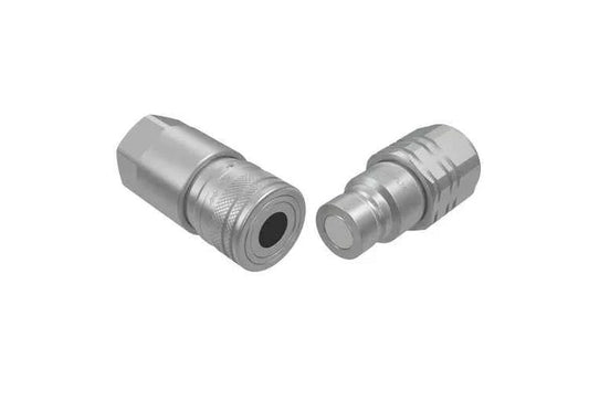 FF-HPG-08-12N-NPT | Flat Face, high pressure grey 1/2" nipple body x 3/4" female NPT threads..