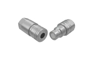 FF-HPG-12-16C-NPT | Flush Face High Pressure Gray Nickel Plated, 3/4" Coupling Body x 1" female NPT - HTX Fluid Power