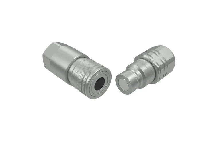 High Pressure Grey Nickel Plated, Flat Face, 1/2" Coupler Body x 1/2" ( 3/4UNF) female threads...
