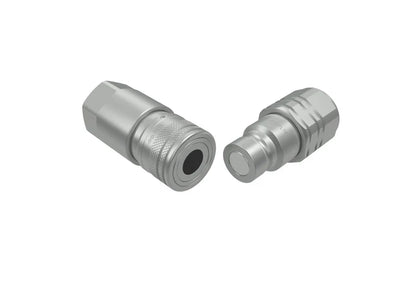 High Pressure Grey Nickel Plated, Flat Face, 1/2" Coupler Body x 1/2" ( 3/4UNF) female threads...