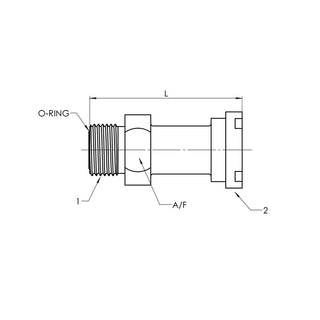 FS1700-16-16 | 16 MFS - 16 Code 61 Flange Straight, Carbon Steel - HTX Fluid Power