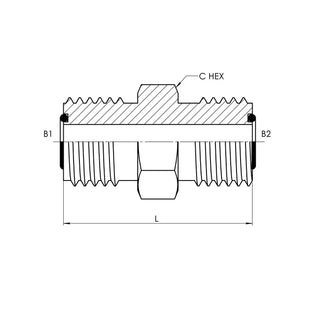 FS2403-06-06 | 06 MFS - 06 MFS Straight, Carbon Steel - HTX Fluid Power