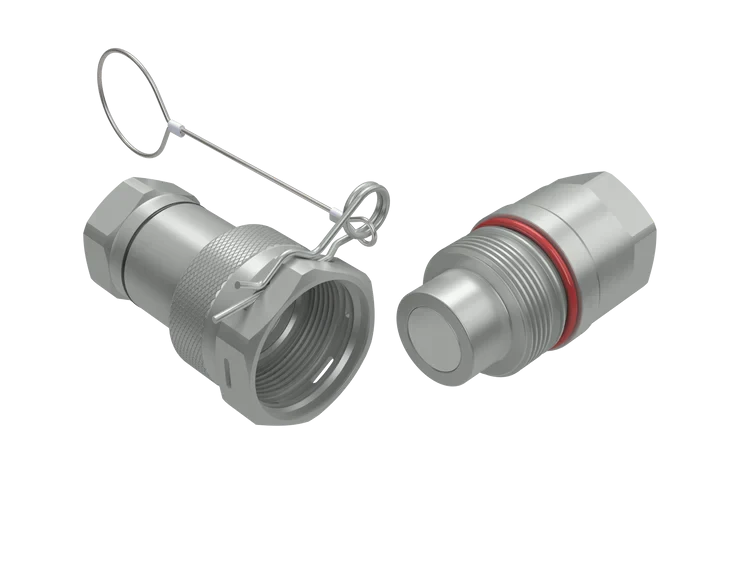 FSI-series couplings with locking pin groove, 3/4" nipple body x 3/4" female  UNF SAE