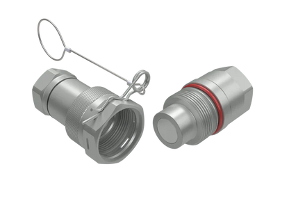 FSI-series coupling with wire locking sleeve and pin, 1" coupling body x 1" female NPT
