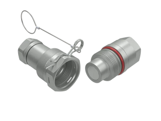 FSI-LS-12-12C-NPT | FSI-series coupling with wire locking sleeve and pin, 3/4" coupling body x 3/4" female NPT - HTX Fluid Power