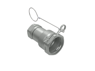 FSI-LS-12-12C-NPT | FSI-series coupling with wire locking sleeve and pin, 3/4" coupling body x 3/4" female NPT - HTX Fluid Power