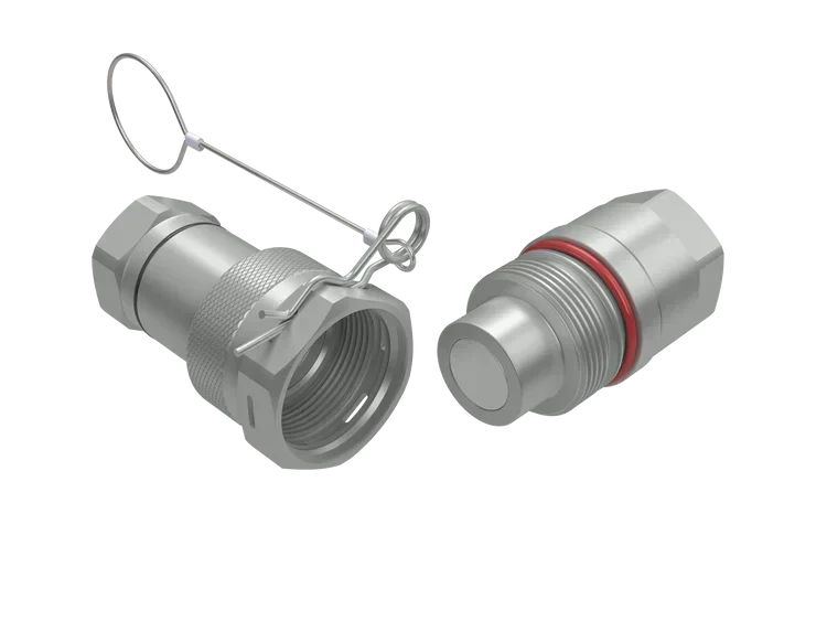 FSI-LS-20-20C-SAE | FSI-series coupling with wire locking sleeve and pin, 1-1/4" coupling body x 1-1/4" female UNF SAE