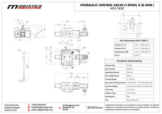 HCV 1x32 | 1 spool x 32 GPM hydraulic control valve