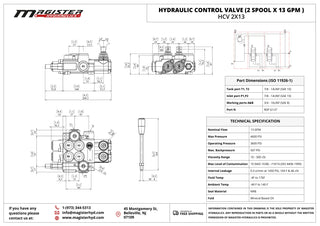 HCV 2x13 | 2 spool x 13 GPM hydraulic control valve