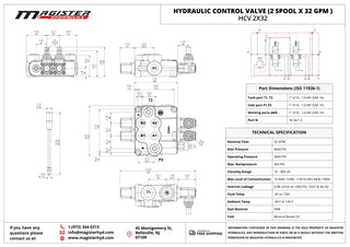 HCV 2x32 | 2 spool x 32 GPM hydraulic control valve