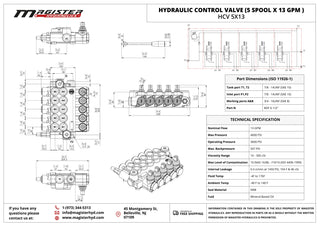 HCV 5x13 | 5 spool x 13 GPM hydraulic control valve