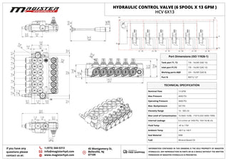 HCV 6x13 | 6 spool x 13 GPM hydraulic control valve