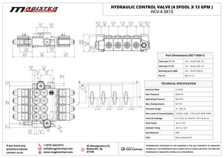 HCV-S 4x13 | 4 spool x 13 GPM solenoid hydraulic control valve