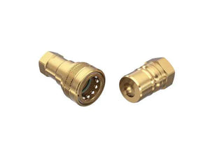 HNV-B-06-06C-NPT | 3/8" Brass Coupler with 3/8" NPT Female - HTX Fluid Power