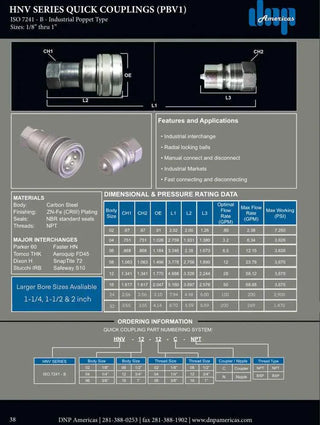 HNV-06-06N-NPT | 3/8" Nipple x 3/8" NPTF - HTX Fluid Power
