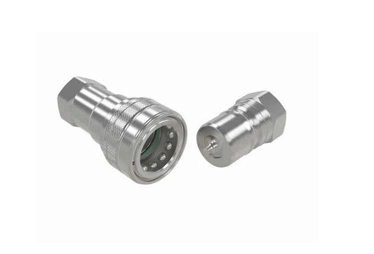 HNV-SS316-08-08C-NPT-V | 1/2" 316SS ISO-B Coupling body with Viton Seals x 1/2" female NPT threads,