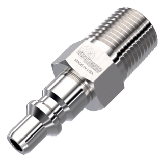 HPC600-1-12MM | Nipple w/o Check x 3/4" MP Male, Stainless Steel - 20K psi - HTX Fluid Power