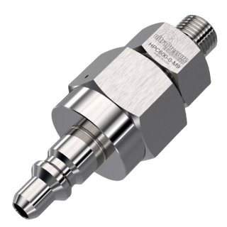 HPC600-2-4HF-WO | Nipple w/ Check x 1/4" HP Female, Stainless Steel - 30K psi - HTX Fluid Power