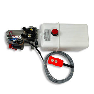 HPU-DT-111-12VDC-DA-08 | Mini Dump Trailer Power Unit Double Acting 4 Quart Plastic Reservoir