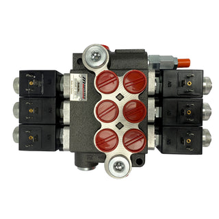 HCV-S 3x13 | 3 spool x 13 GPM solenoid hydraulic control valve