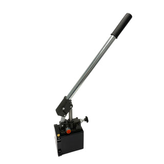 HHP-SA-1.5-01 | Hydraulic piston hand pump with release knob for single acting cylinder 1.5 CID with 1 quart steel tank by Hydro-Pack