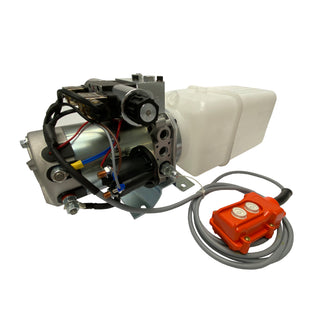 HPU-PR-12VDC-DA-04 | Hydraulic Pump Power Unit Double Acting 12V DC 4 Quart Plastic Tank