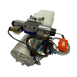 HPU-PR-12VDC-DA-08 | Hydraulic Pump Power Unit Double Acting 12V DC 8 Quart Plastic Tank
