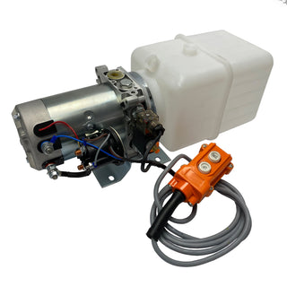 HPU-PR-12VDC-SA-08 | Hydraulic Pump Power Unit Single  Acting 12V DC 8 Quart Plastic Tank