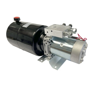 HPU-LG-24VDC | 8 qts steel reservoir lift gate power unit 24V DC single acting - HTX Fluid Power