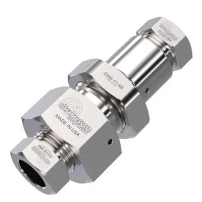 1/4" MP Female Bulkhead, Stainless Steel - 20K psi