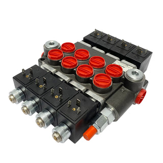 HCV-S 4x13 | 4 spool x 13 GPM solenoid hydraulic control valve - HTX Fluid Power