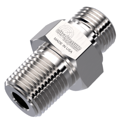 1/2" Male NPT x 1/4" Male BSP, Stainless Steel - 15K psi