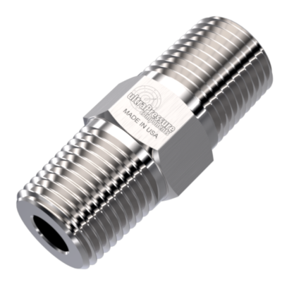 1/8" Male NPT x 3/8" Male NPT. Stainless Steel - 15K psi
