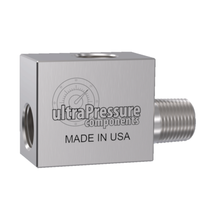 1/2" NPT Run Tee - Flat, Stainless Steel - 15K psi